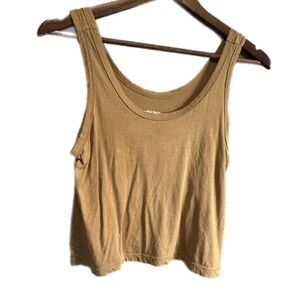Wild Fable Tank Top Womens XXS Tan Excellent Scoop Neck Cotton Cropped S